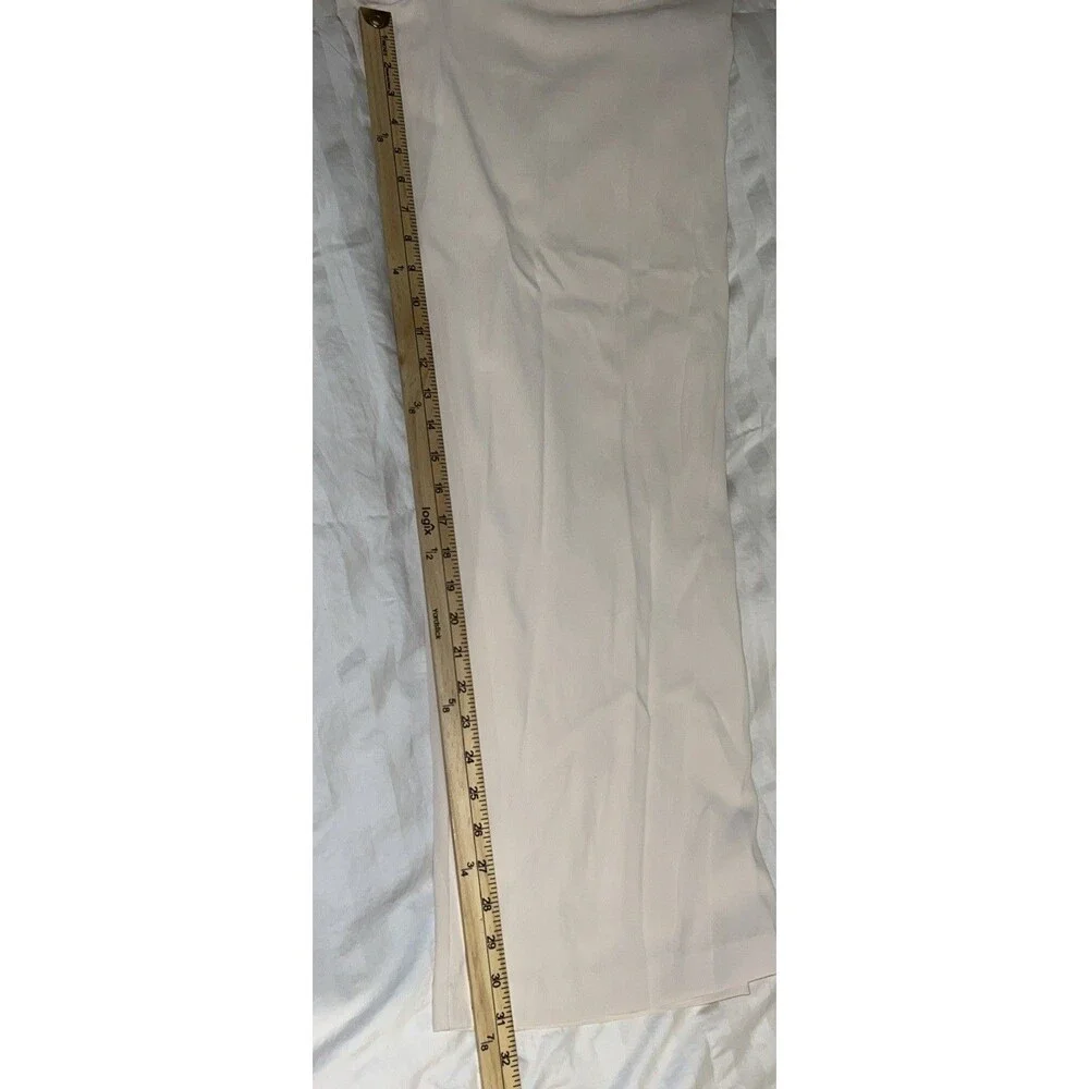 French Connection Women Wide Leg Trouser Color Cream XL Office Casual Preppy NWT - Picture 15 of 16